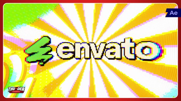 Videohive Color Pop Glitch Logo Reveal Logo Stings template preview