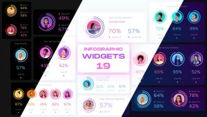 Videohive User Activity Infographic Widgets Pack Infographics template preview