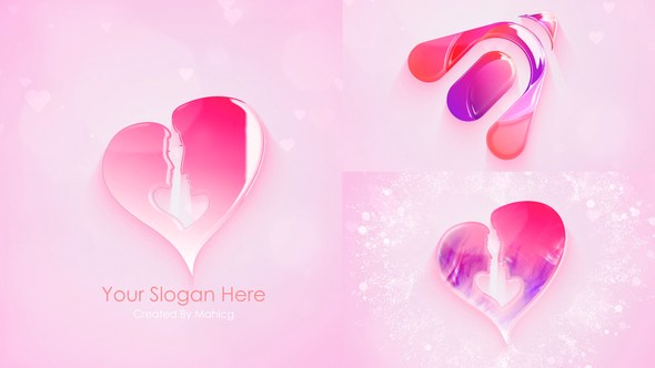 Videohive Colorful Valentine Logo Reveal Logo Stings template preview