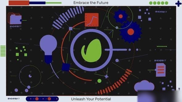 Videohive Tech Symbolic Logo Emergence Openers template preview