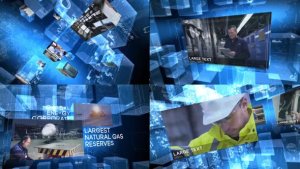 Corporate News Video Displays template preview