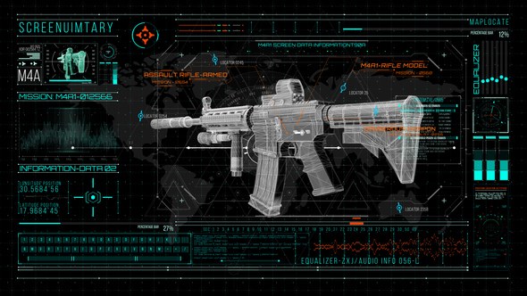 Videohive HUD700 Screen Military Gun Elements template preview