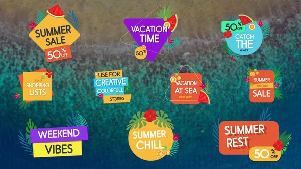 Videohive Sales Flower Titles for After Effects Elements template preview