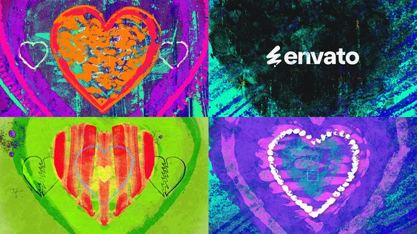 Videohive Hand Drawn Hearts Logo Logo Stings template preview