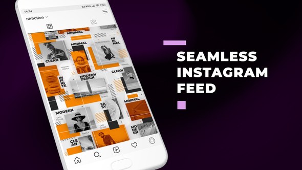 Videohive Seamless Instagram Feed Titles template preview
