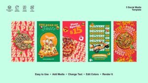 Videohive Pizza Instagram Stories 52604309 Product Promo template preview