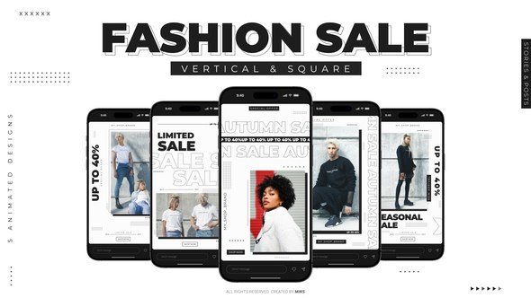 Videohive Stories & Posts: Fashion Sale Elements template preview
