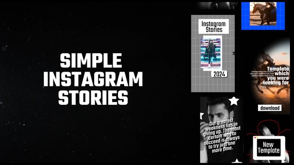 Videohive Simple Instagram Stories 54119400 Titles template preview