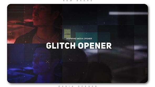 Videohive Glitch Media Opener Openers template preview