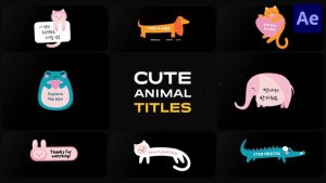 Videohive Cute Animal Titles | After Effects Titles template preview