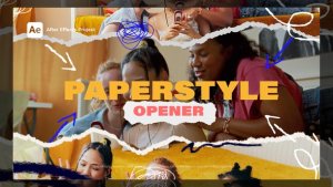 Videohive Paperstyle Opener for After Effects Openers template preview