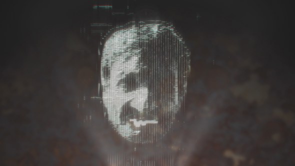 Holographic Face Video Displays template preview
