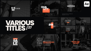 Videohive Various Titles 27 Titles template preview