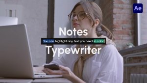 Videohive Notes Typing UI Titles template preview