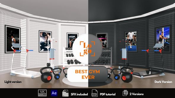 Videohive Gym Logo Reveal Elements template preview
