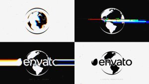 Videohive Glitch Earth Logo Logo Stings template preview