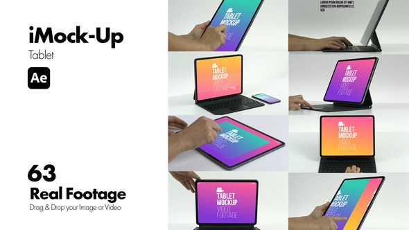 Videohive iMock-Up Tablet for After Effects Product Promo template preview