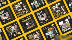 Videohive Merry Fashion Instagram Posts Openers template preview
