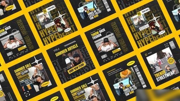 Videohive Merry Fashion Instagram Posts Openers template preview