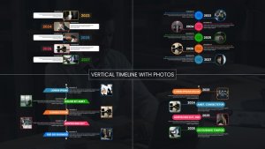 Videohive Vertical Timeline With Photos Infographics template preview