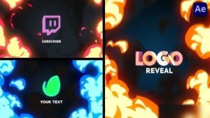 Videohive Cartoon Fire Logo Reveal Animations [After Effects] Logo Stings template preview