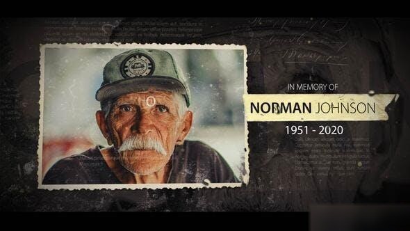 Videohive Funeral Memory Slides Openers template preview