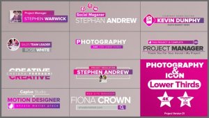 Simple Lower Thirds Video Displays template preview