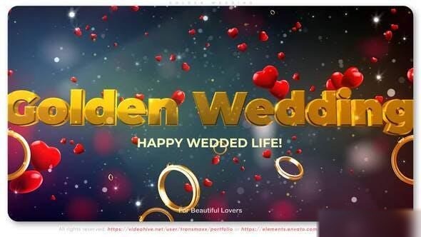 Videohive Golden Wedding Openers template preview
