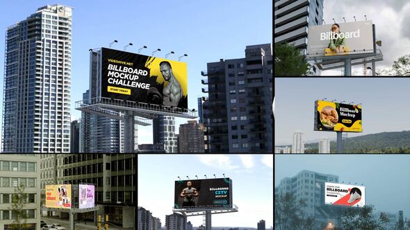 Videohive Realistic 3D Billboard Mockup Product Promo template preview