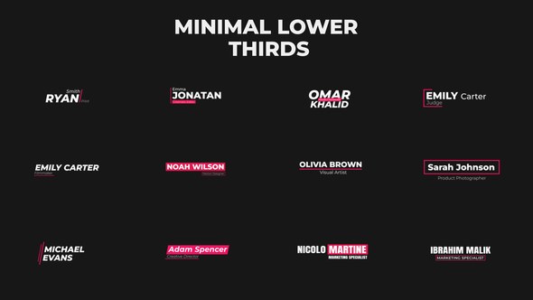 Videohive Minimal Lower Thirds 60733013 Elements template preview