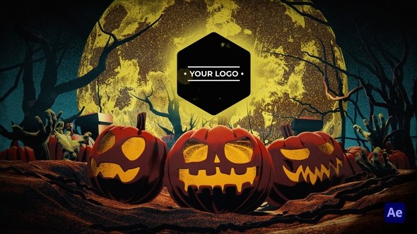 Videohive Halloween Logo Intro 59342094 Openers template preview
