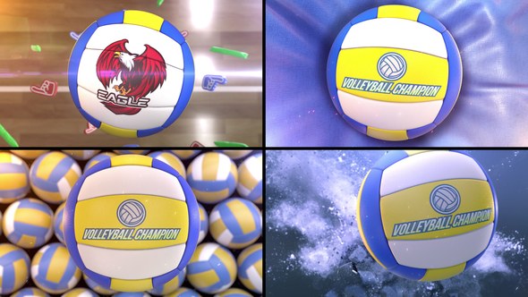 Videohive Volleyball Bumper (4 bumpers) Logo Stings template preview
