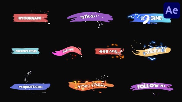 Videohive Energy Splats Titles for After Effects Titles template preview