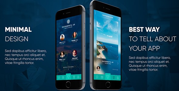 Phone App Presentation Video Displays template preview