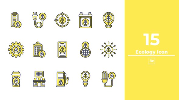 Videohive Ecology Icon After Effect Elements template preview
