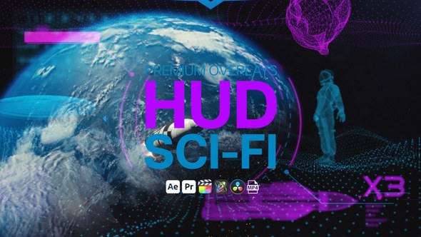 Videohive Premium Overlays HUD Sci-Fi Elements template preview