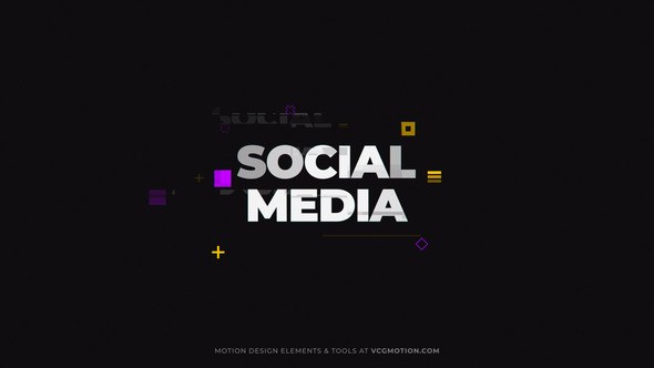 Videohive Social Media - Glitch Titles template preview