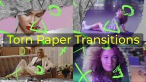 Videohive Torn Paper Transitions 51841351 Elements template preview