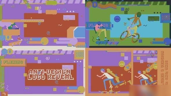 Videohive Anti-Design Logo reveal Logo Stings template preview