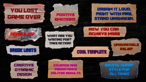 Videohive Ripped Paper Tape Titles Titles template preview