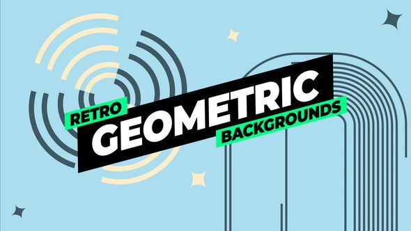 Videohive Retro Geometric Backgrounds 52904739 Elements template preview