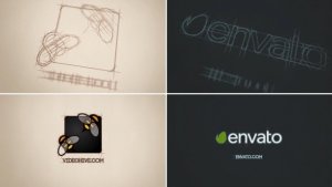 Sketch Logo Reveal V2 Video Displays template preview