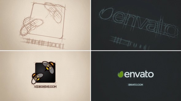 Sketch Logo Reveal V2 Video Displays template preview