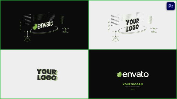 3D Isometric Logo Animation V.2 Premiere Pro template preview
