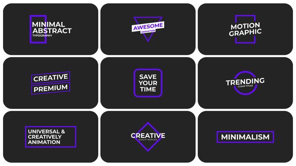 Videohive Minimal Titles 6.0 | After Effects Titles template preview