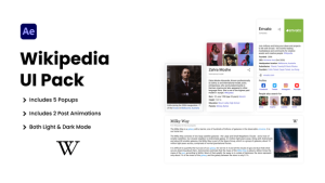 Videohive Wikipedia UI Pack Elements template preview