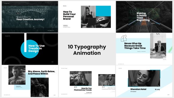 Videohive 10 Typography Animation 54338192 Titles template preview