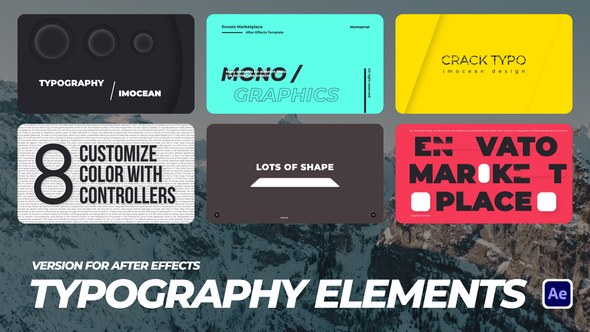 Videohive Typography Elements Titles template preview
