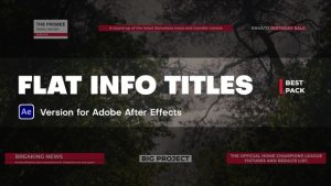 Videohive Flat Info Titles Titles template preview