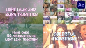 Videohive Light Leak Transitions And Burn Transitions for After Effects Elements template preview